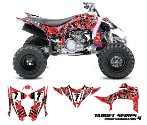 Kit déco quad Yamaha - Target - Rouge