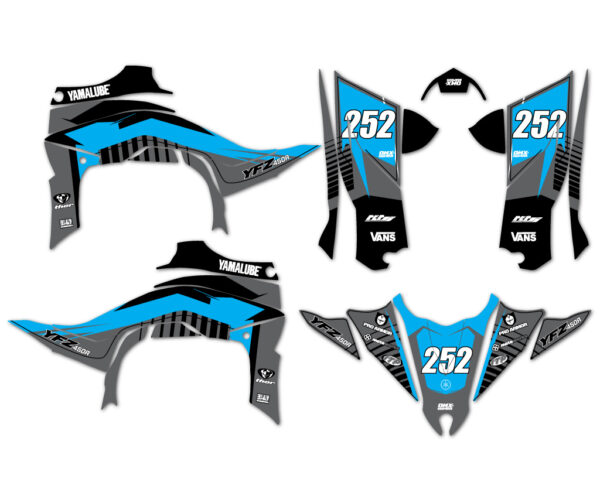 Kit déco quad Yamaha - Tron - Cyan