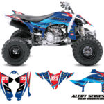 Kits déco quad Yamaha - Alert - Bleu