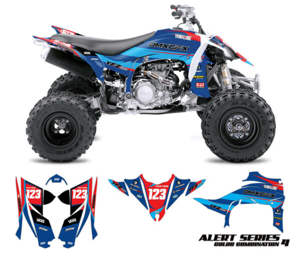 Kits déco quad Yamaha - Alert - Bleu