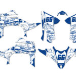 Kits déco quad Yamaha - Savage - Blanc