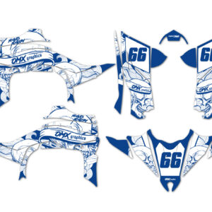 Kits déco quad Yamaha - Savage - Blanc