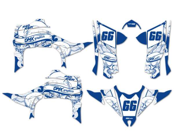 Kits déco quad Yamaha - Savage - Blanc