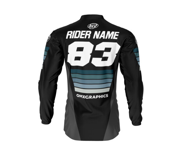 Maillot motocross CHARGE Noir Bleu 2