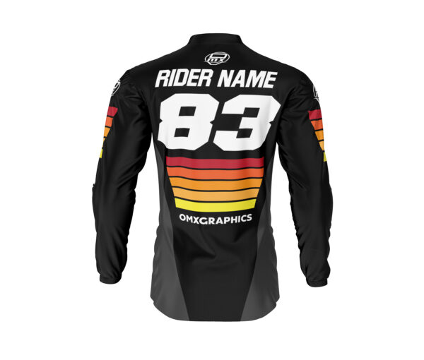 Maillot motocross CHARGE Noir Orange 2