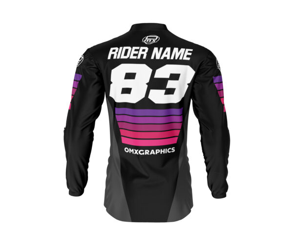 Maillot motocross CHARGE Noir Rose 2