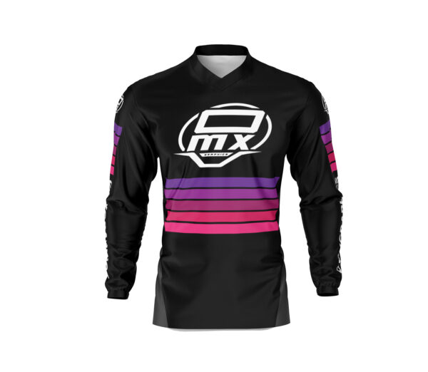 Maillot motocross CHARGE Noir Rose