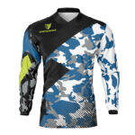 Maillot motocross Camo Bleu