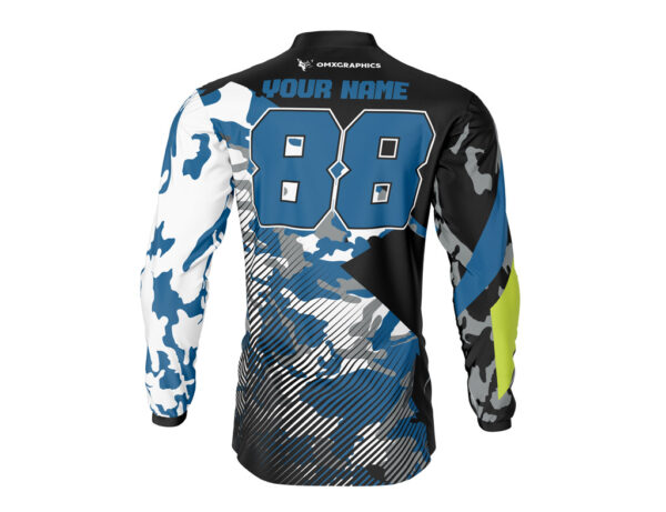Maillot motocross Camo Bleu 2