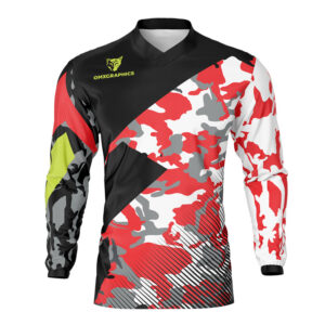 Maillot motocross Camo Rouge
