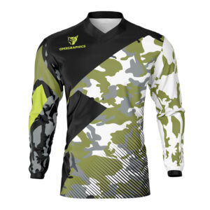 Maillot motocross Camo Vert