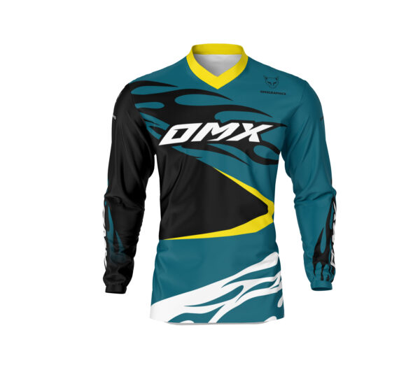 Maillot motocross FURY Teal Noir