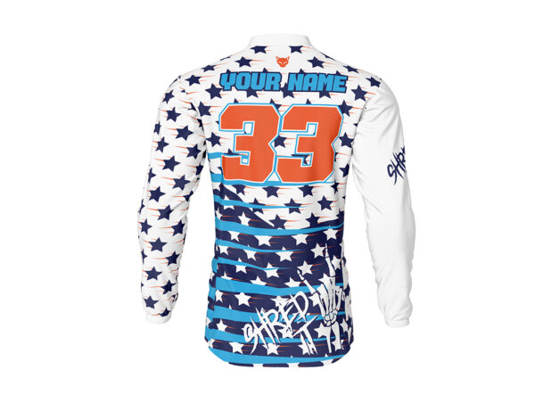 Maillot motocross Legacy Blanc Bleu 2