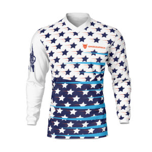 Maillot motocross Legacy Blanc Bleu