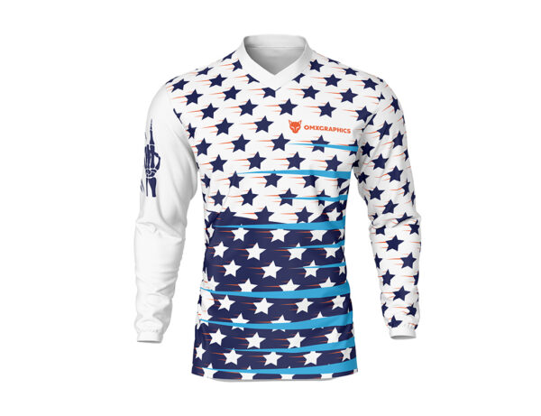 Maillot motocross Legacy Blanc Bleu