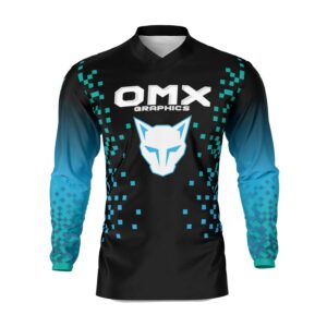 Maillot motocross Pixel Teal