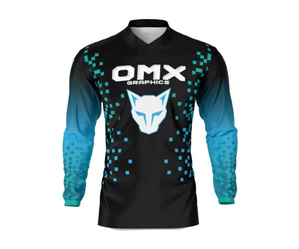 Maillot motocross Pixel Teal
