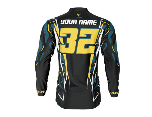 Maillot motocross Siberian Noir Jaune 2