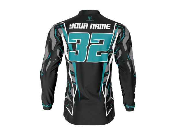 Maillot motocross Siberian Noir Teal 2