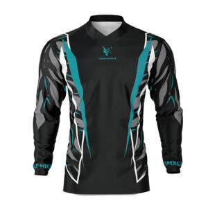 Maillot motocross Siberian Noir Teal