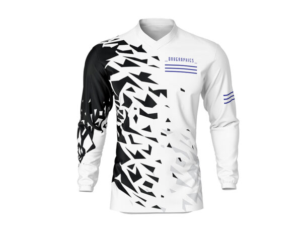 Maillot motocross Smash Blanc Noir