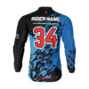 Maillot motocross Smash Noir Bleu 2