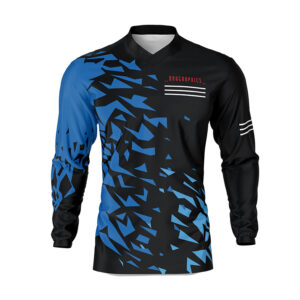 Maillot motocross Smash Noir Bleu
