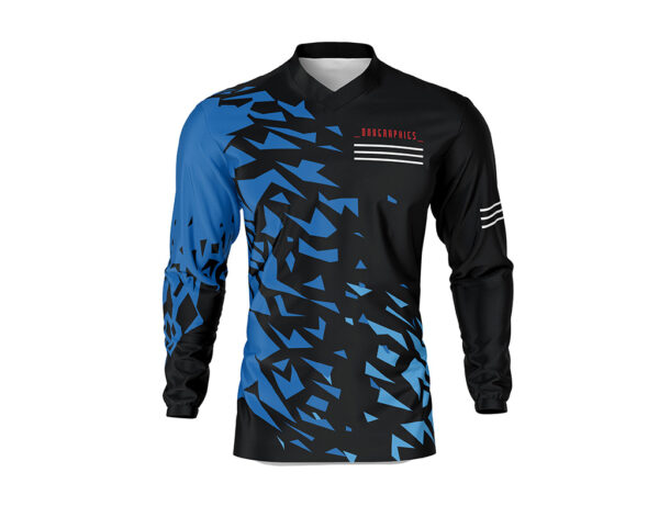 Maillot motocross Smash Noir Bleu