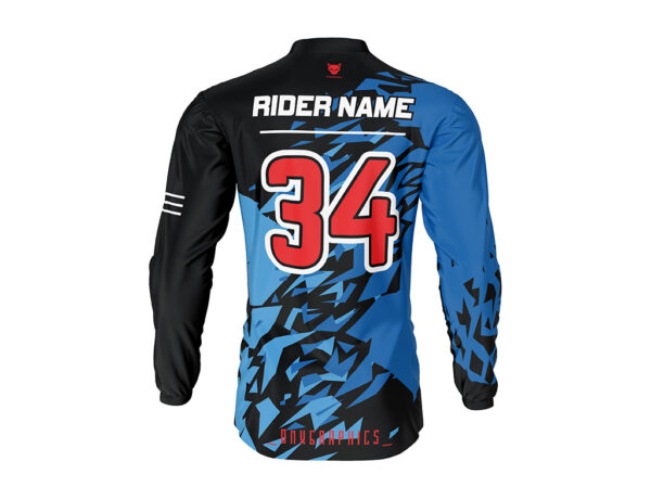 Maillot motocross Smash Noir Bleu 2