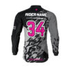 Maillot motocross Smash Noir Gris 2