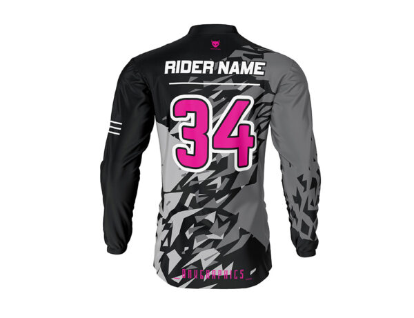 Maillot motocross Smash Noir Gris 2