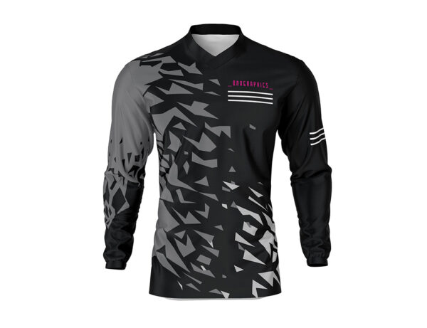 Maillot motocross Smash Noir Gris