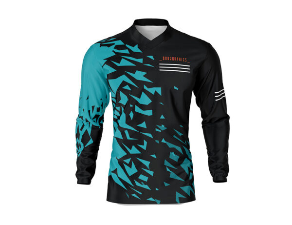 Maillot motocross Smash Noir Teal