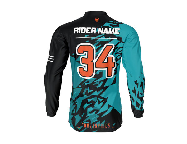 Maillot motocross Smash Noir Teal 2