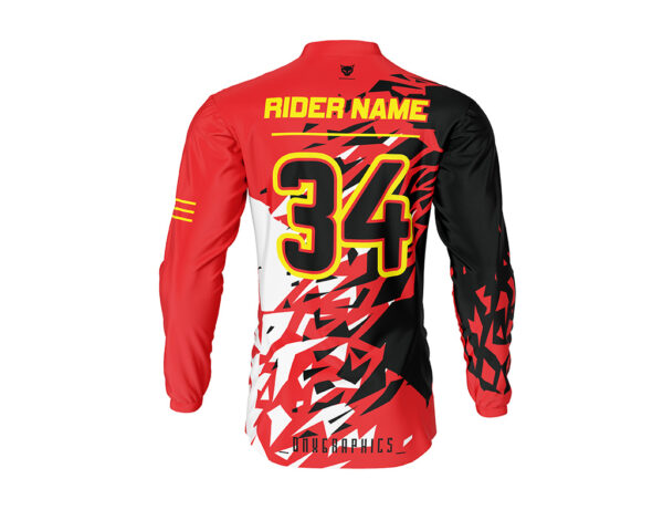 Maillot motocross Smash Rouge Noir 2