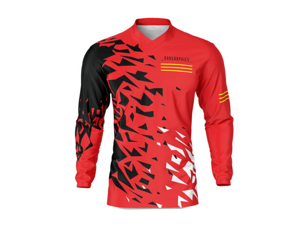 Maillot motocross Smash Rouge Noir