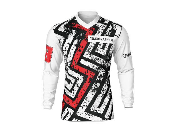Maillot motocross Throwback Blanc
