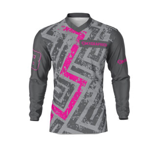 Maillot motocross Throwback Gris