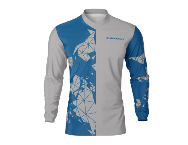 Maillot motocross Unite Bleu Gris